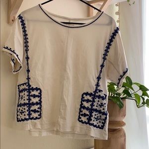 Madewell Shirt with Embroidered detail